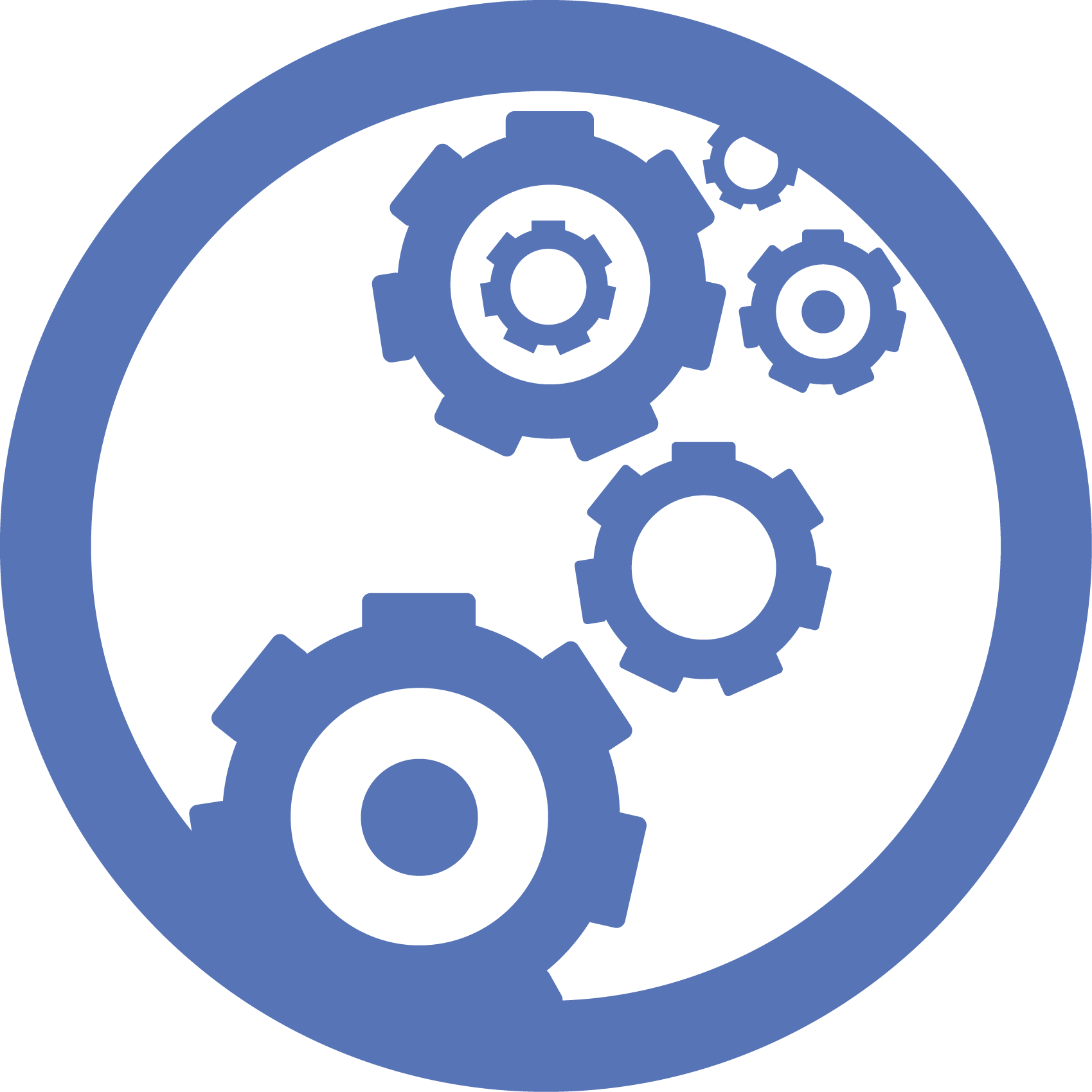 Efficient Task Force Logo - Blue gears enclosed by a blue circle